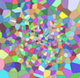 Diagrama de Voronoi feito com vispy.